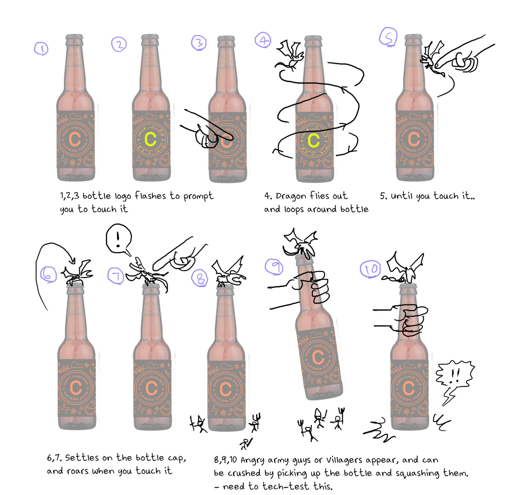 Bottle AR tracking label