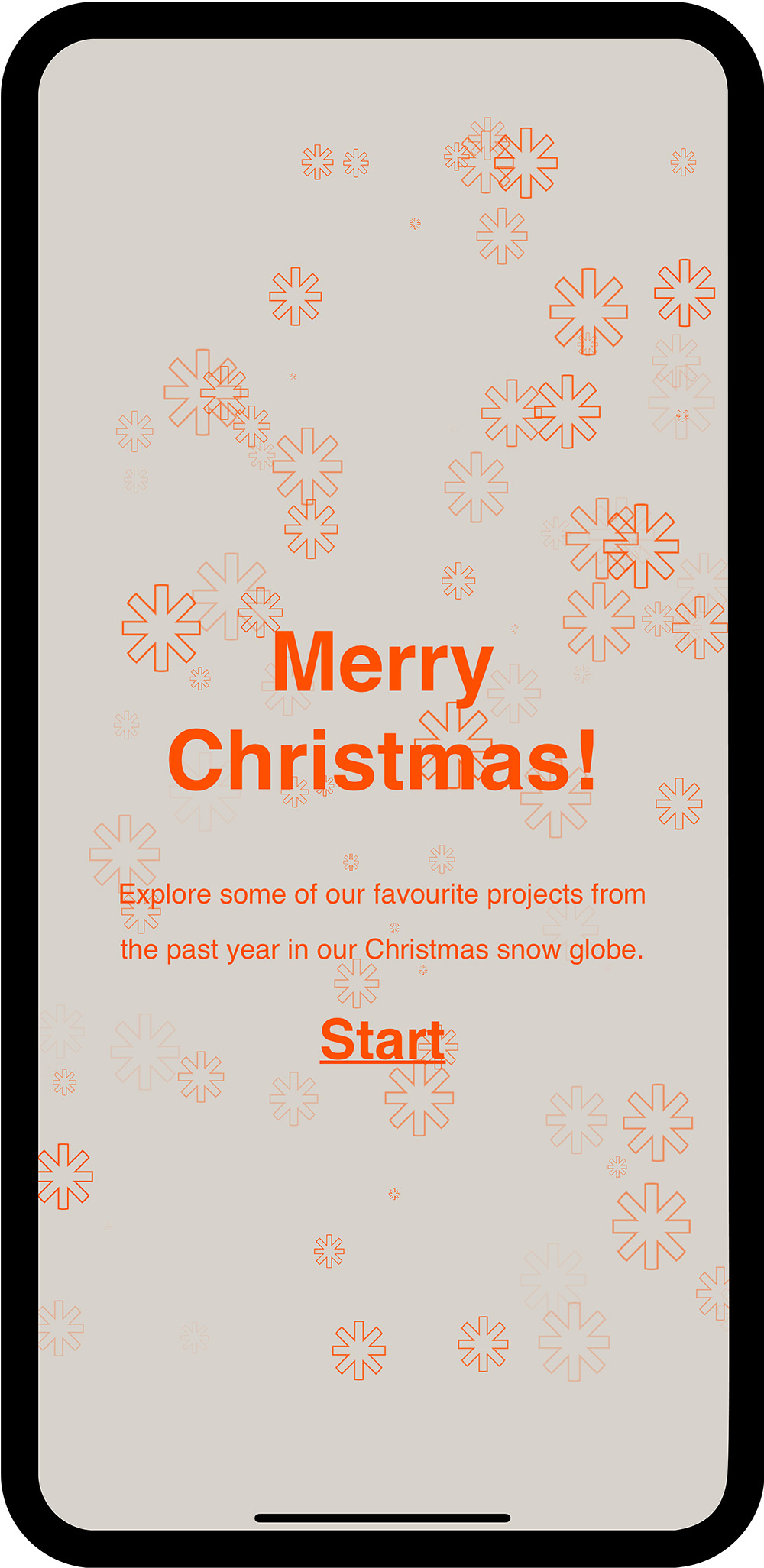 Snow globe launch screen