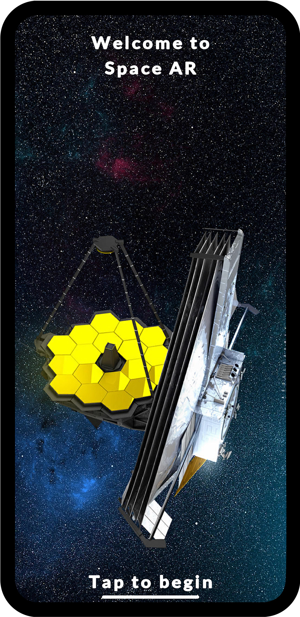 Space AR app mobile splash screen